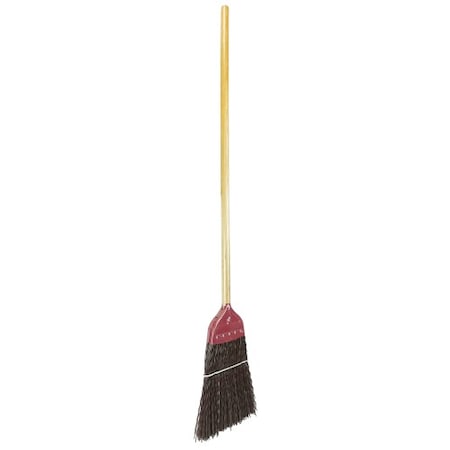 Weiler Metal Cap Upright Broom, Brown Poly Fill, 55" Overall Length 70325